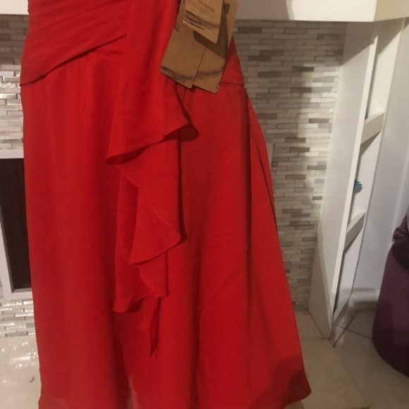 NWT JJ’s House A-line Princess square neckline with crystal brooch dress size 10 - Picture 6 of 10